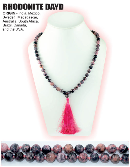 Rhodonite Dayd Stone Mala