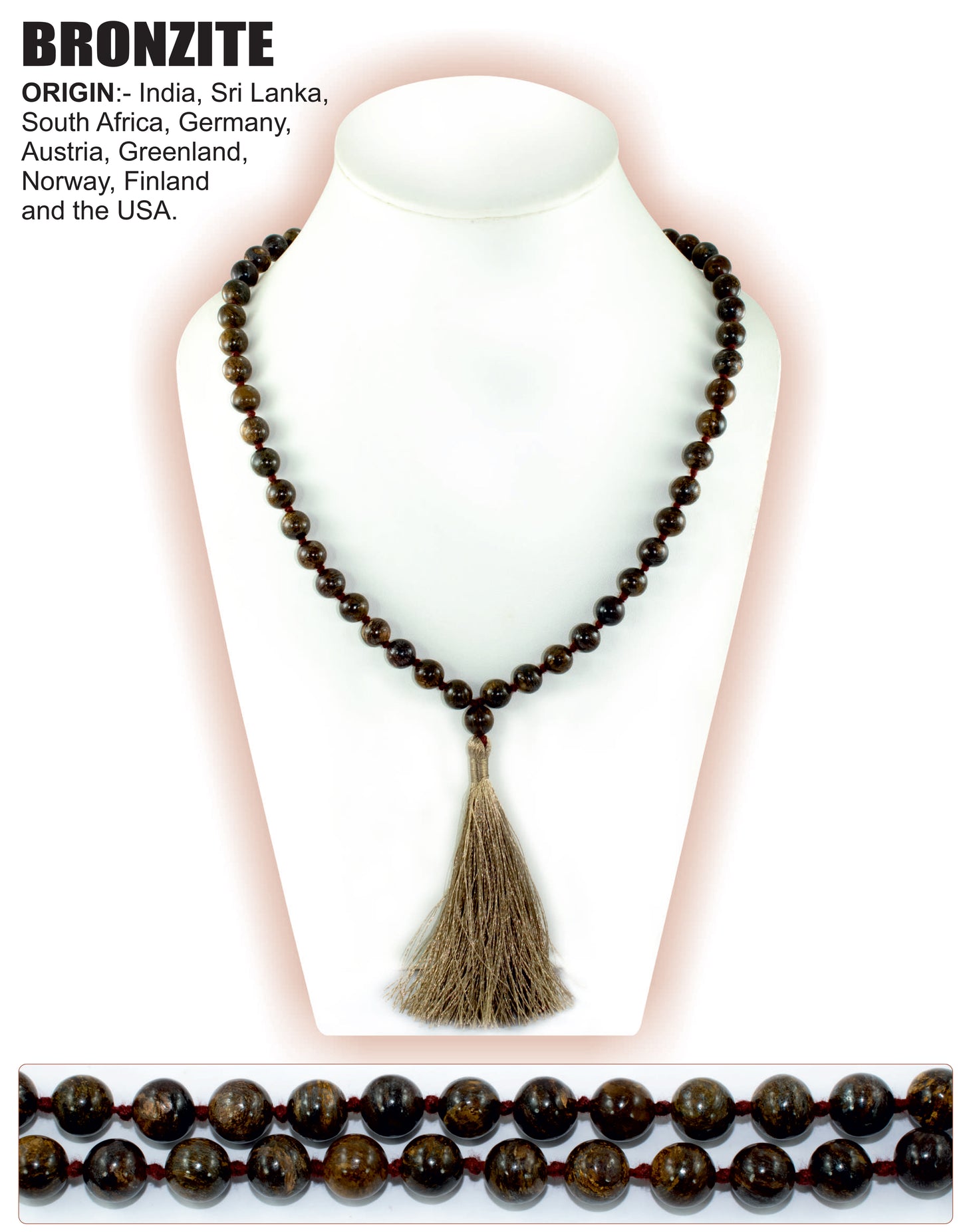 Bronzite Stone Mala