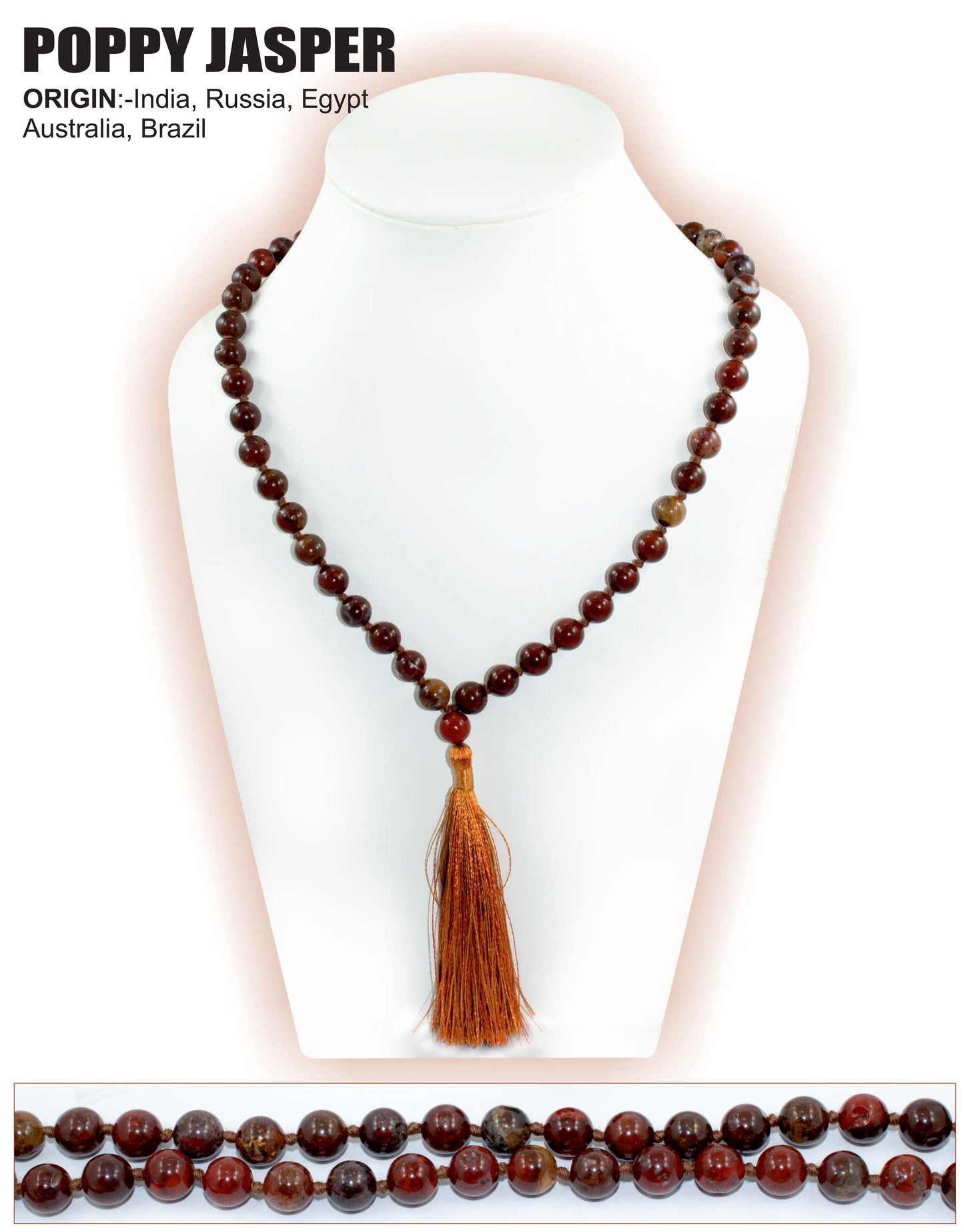 Poppy Jasper Stone Mala