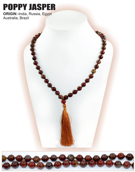 Poppy Jasper Stone Mala