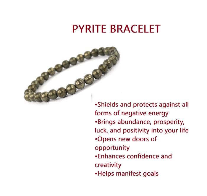 Gems Of Prosperity (Pyrite Healing Bracelet  + Pyrite Ring)