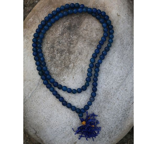 Blue Agate Hakik Stone Mala