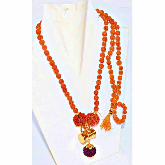 5 Mukhi Rudraksha Damru Mala