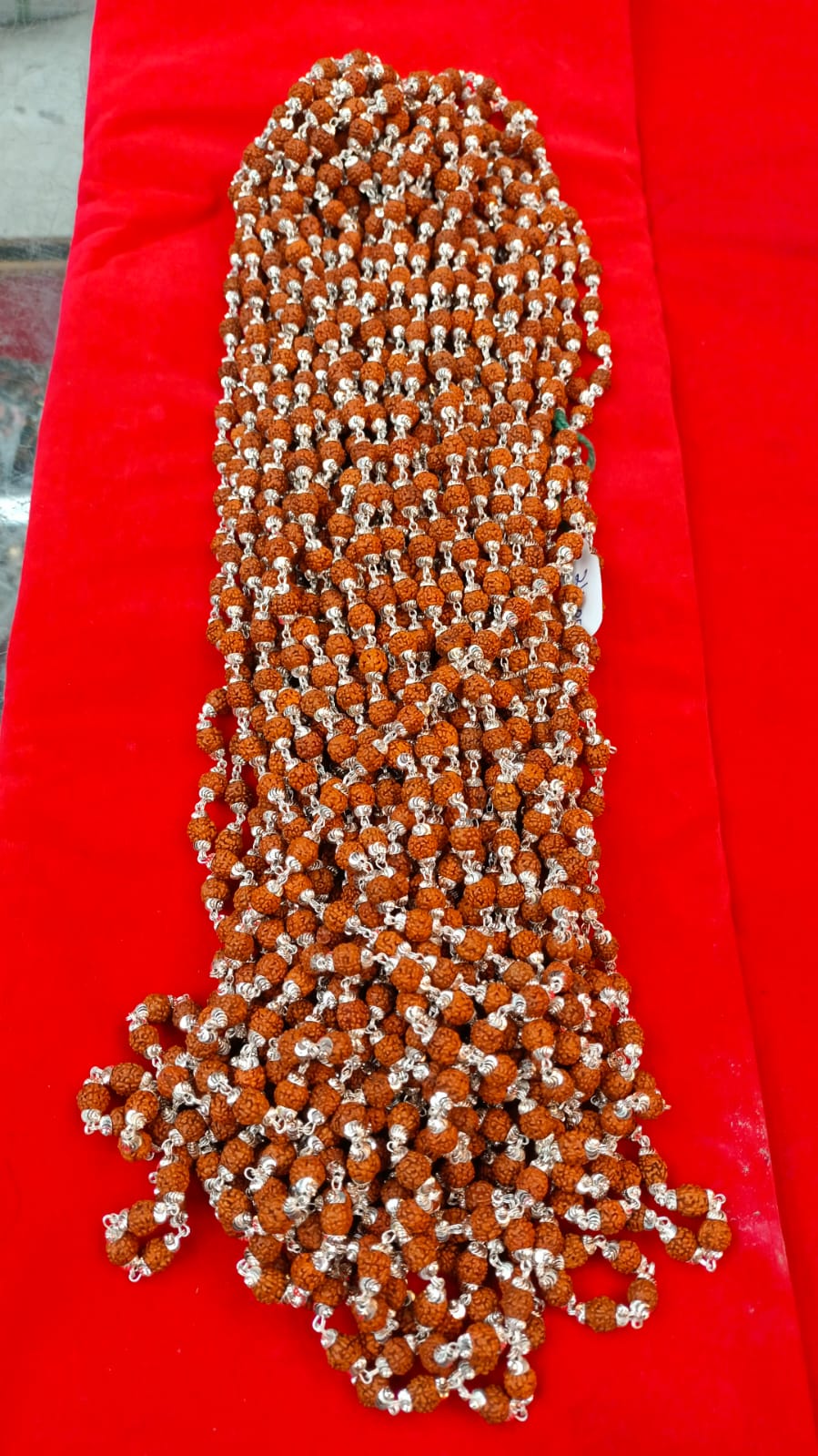 5 Mukhi Pure Silver Rudraksha Mala