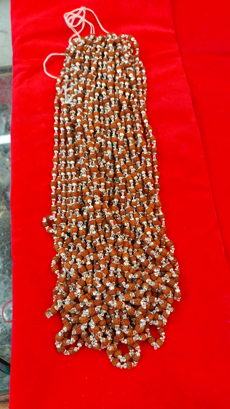 5 Mukhi Pure Silver Rudraksha Mala