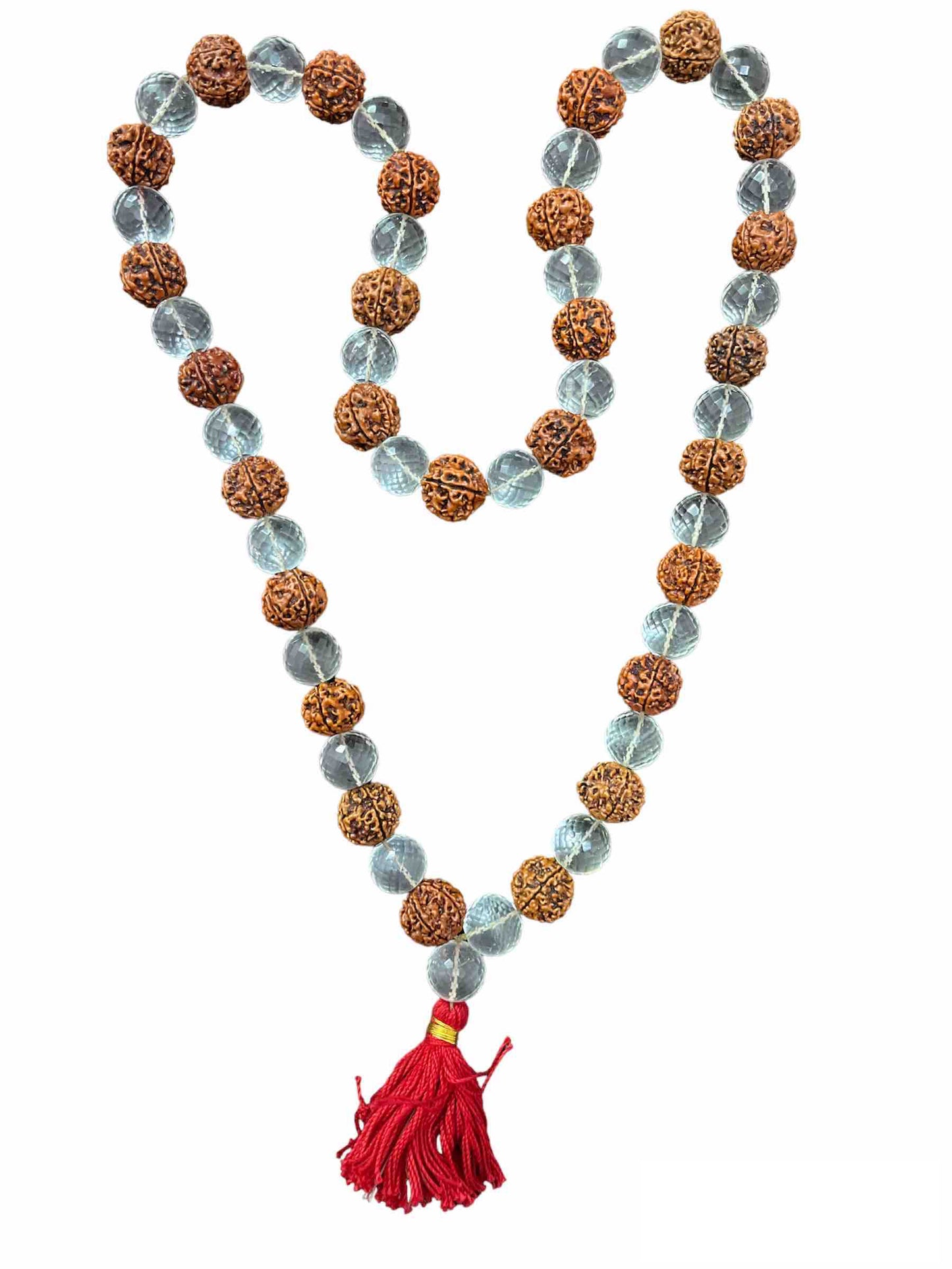 Spathik Rudraksha Kantha Mala 32+1 Beads