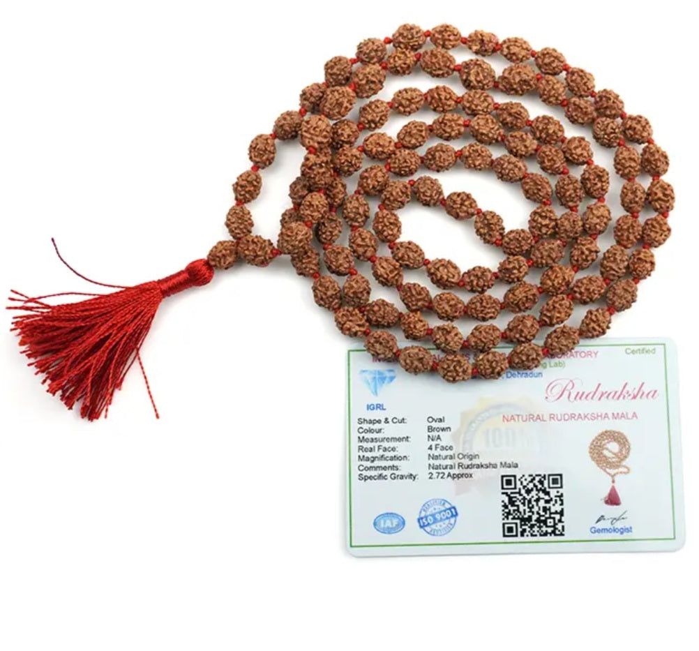 4 Mukhi  Rudraksha Mala