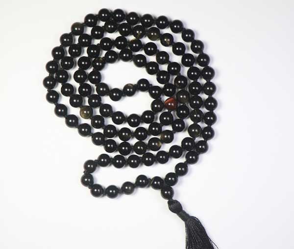 Gold Sheen Obsidian Stone Mala