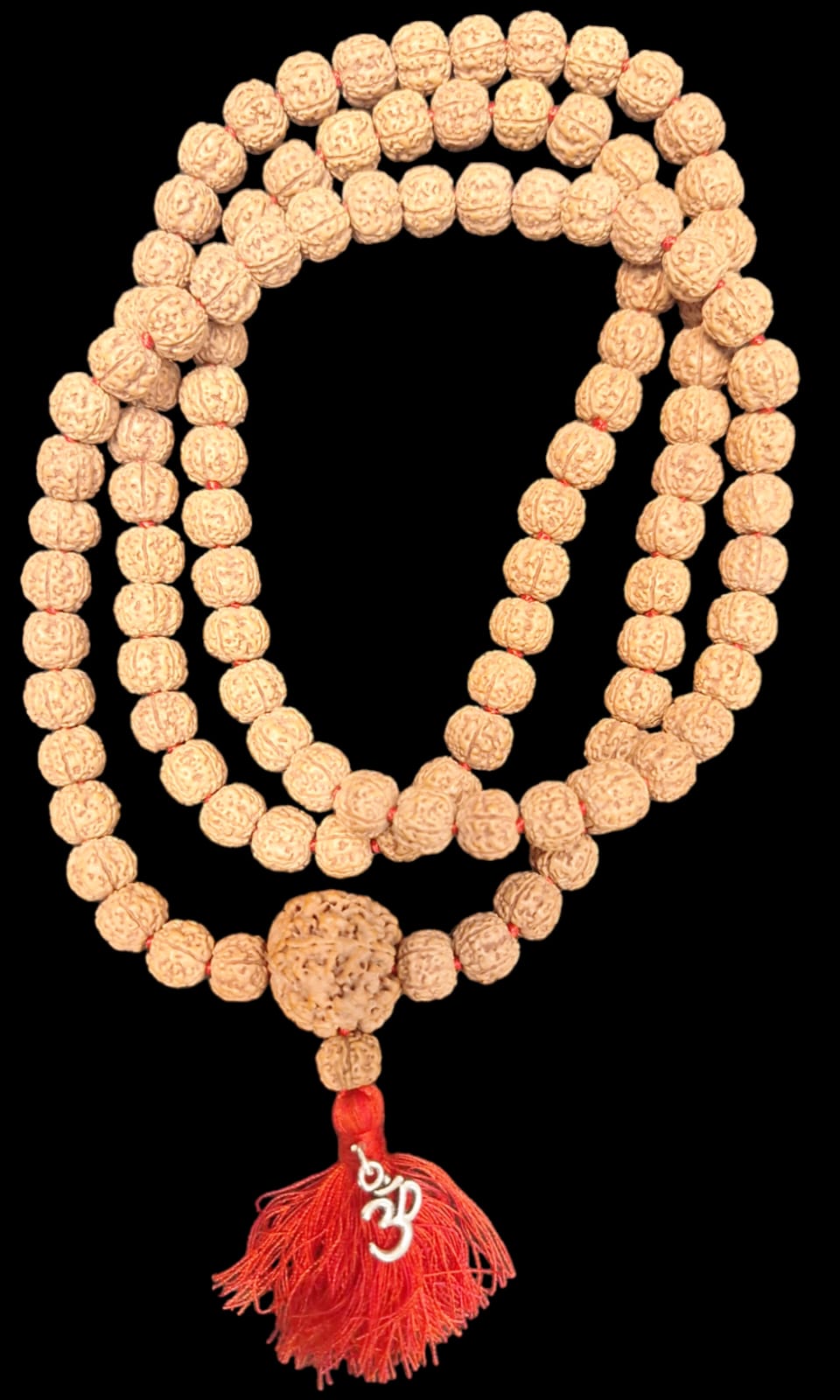 5 Mukhi Rudraksha Pathri Mala with 🕉️ Pendant