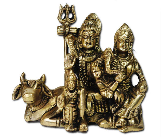 Shiv Parivaar Antique Brass Idol