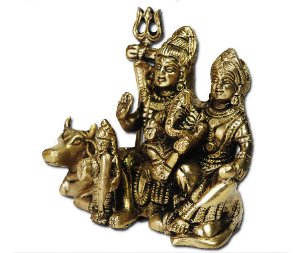 Shiv Parivaar Antique Brass Idol