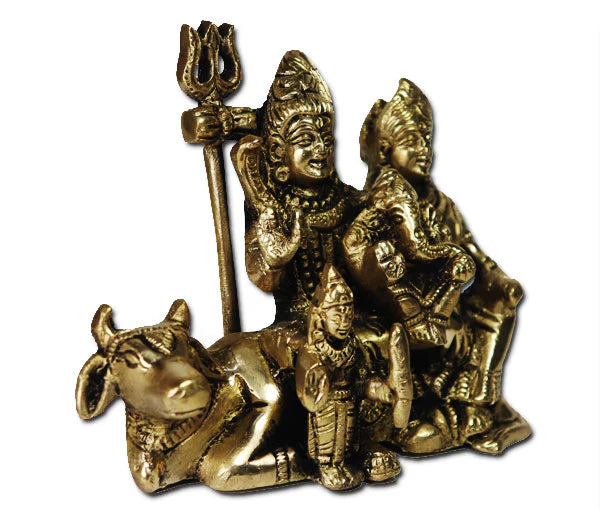 Shiv Parivaar Antique Brass Idol