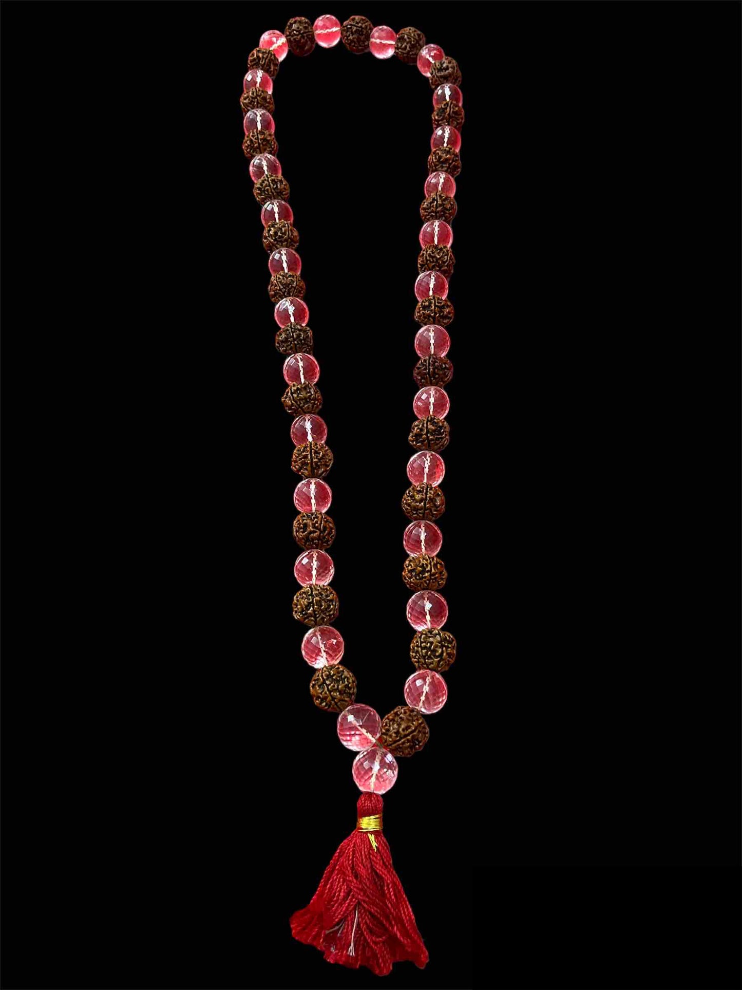 Spathik Rudraksha Kantha Mala 32+1 Beads