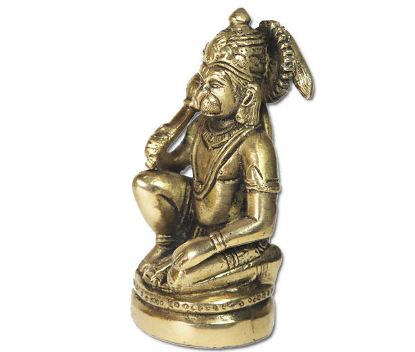 Lord Hanumana sitting on his knee Idol