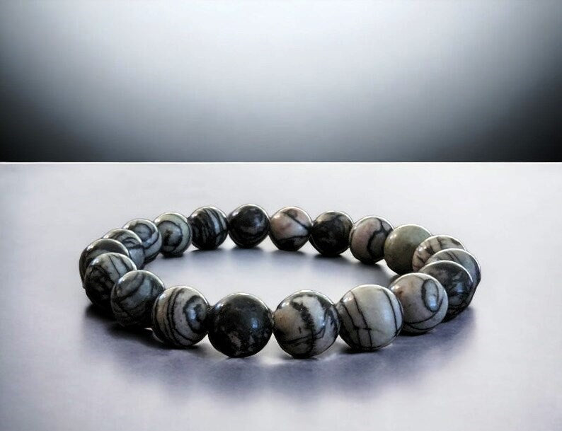 Black Web Jasper Bracelet