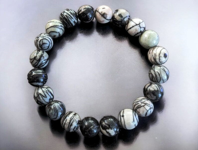 Black Web Jasper Bracelet