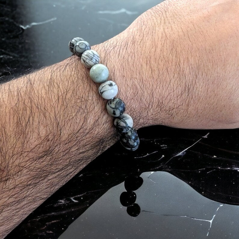 Black Web Jasper Bracelet