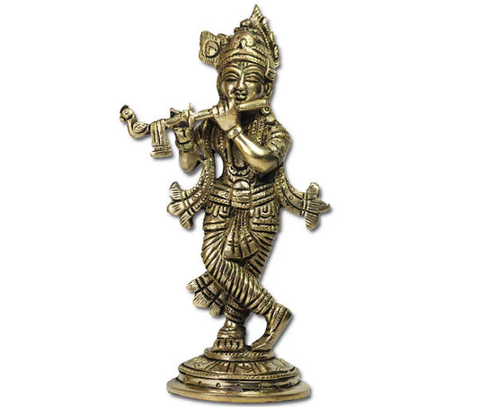 Lord Krishna Playing Flute Idol