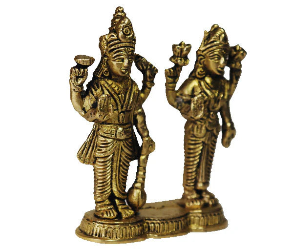 Laxmi Narayan pure brass idol