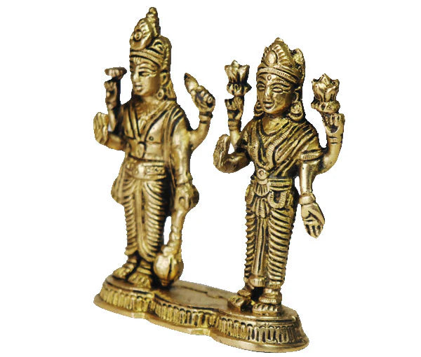 Laxmi Narayan pure brass idol