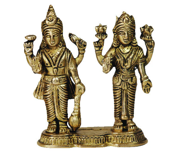 Laxmi Narayan pure brass idol