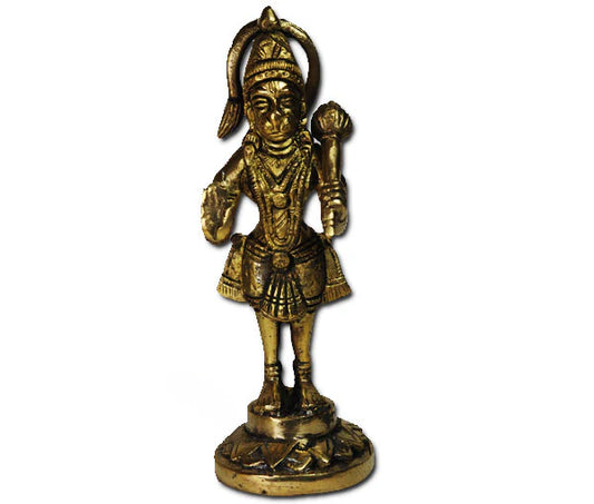 Lord Hanumana pure antique brass idol