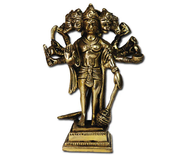 Panchmukhi Hanumana Pure Brass Idol