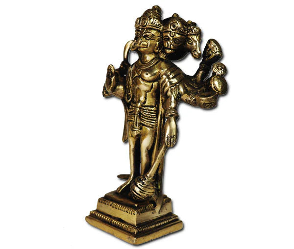 Panchmukhi Hanumana Pure Brass Idol