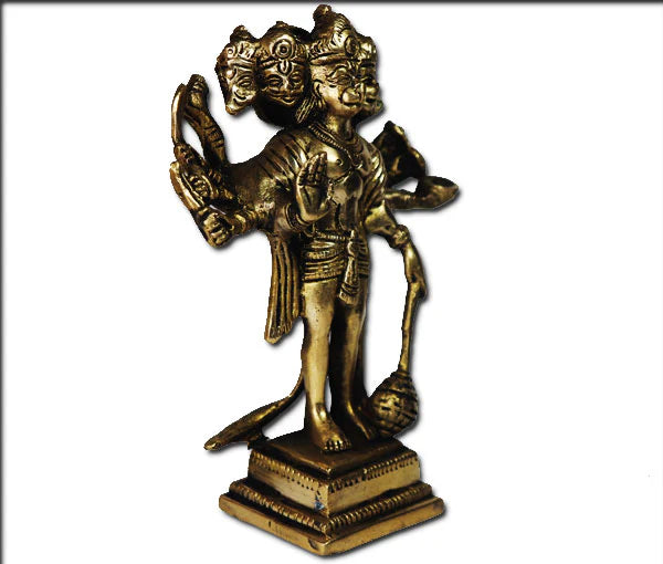 Panchmukhi Hanumana Pure Brass Idol