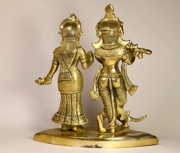 Radha Krishna Pure Brass Idol