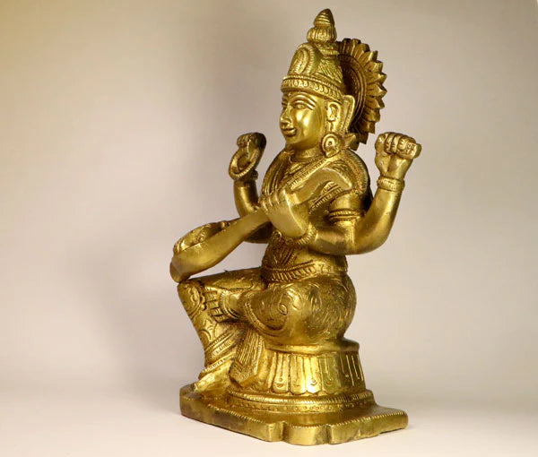 Maa Saraswati Pure brass Idol