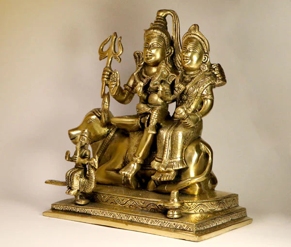 Shiv Parivar Pure Brass Idol