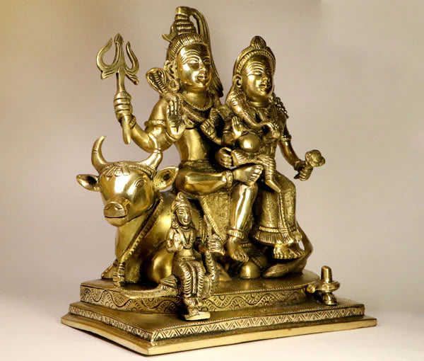 Shiv Parivar Pure Brass Idol