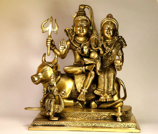 Shiv Parivar Pure Brass Idol