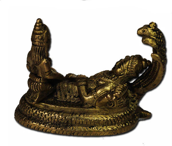 Laxmi Vishnu pure brass idol