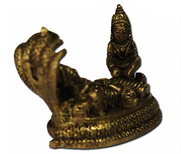 Laxmi Vishnu pure brass idol